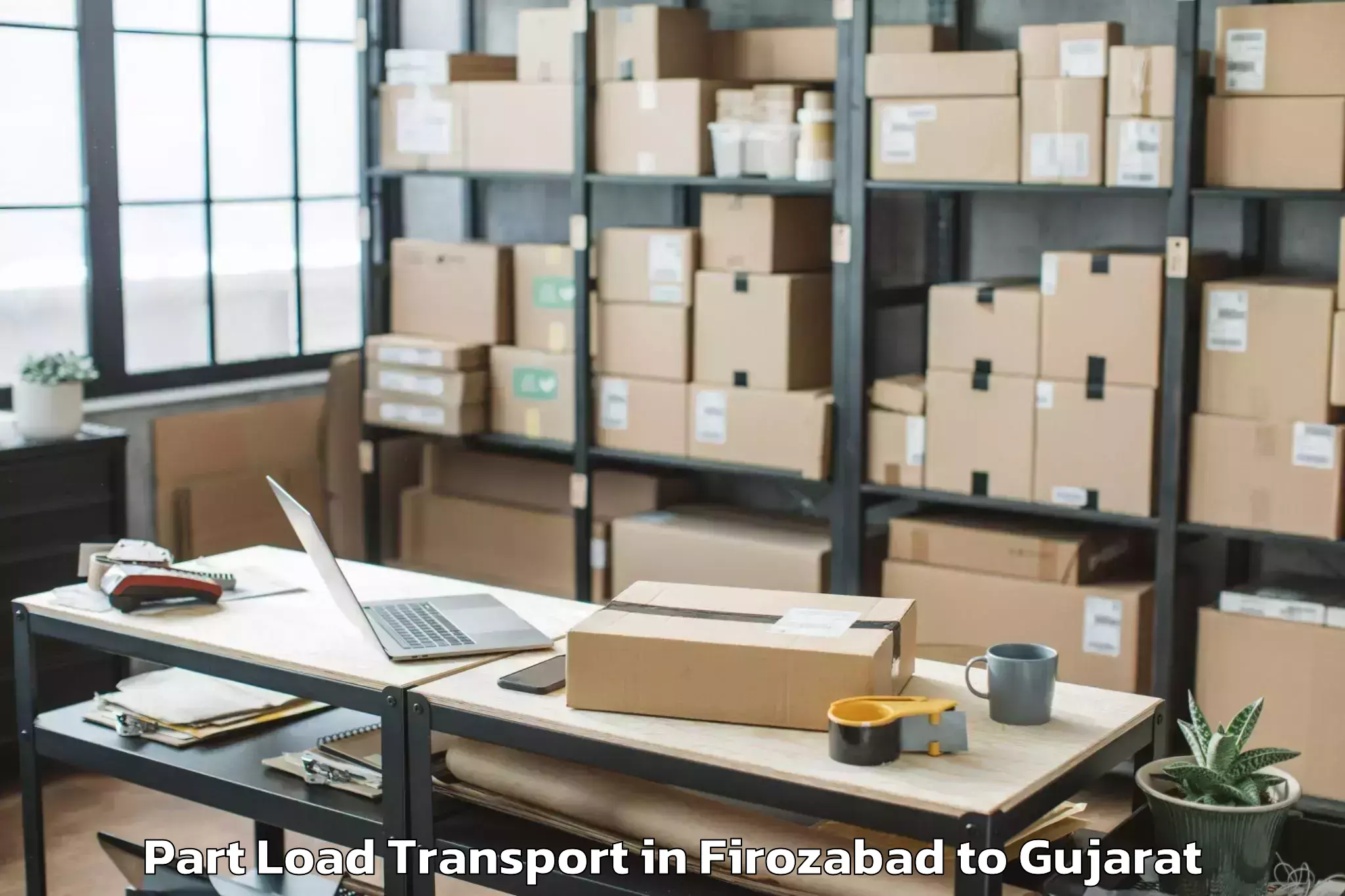 Quality Firozabad to Dhanera Part Load Transport